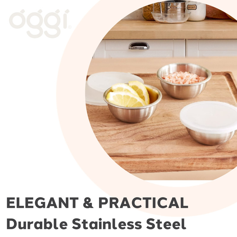 Oggi Prep Stainless Steel 3 Piece Mixing Bowl Set Wayfair